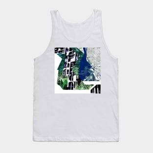 the landscape in concrete bedrock in collage architectural arts Tank Top